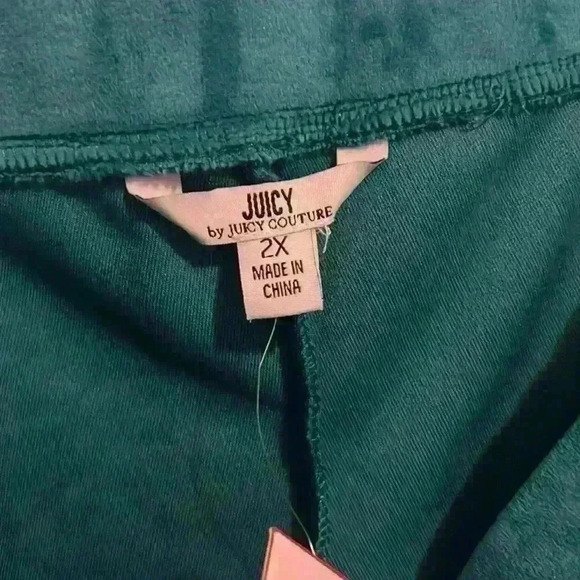 Juicy Couture Womens Plus Hoodie w Mid Rise Velour Pant Set NWT Y2K style 2X - Picture 11 of 14